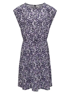 Kids Only mekko, KOGSCARLETT MAY SS ONECK DRESS Kuosi Lila