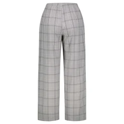 Klement naisten pyjamahousut Kia ruutuhousu, beige ruutu