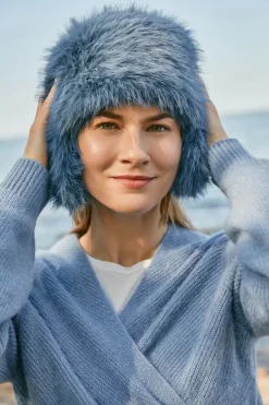 KN Kati Niemi naisten hattu Saana, sininen