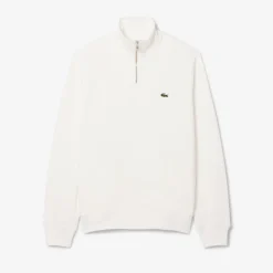 Lacoste miesten collegepaita Regular Fit High Neck Zipped Sweatshirt, valkoinen