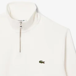 Lacoste miesten collegepaita Regular Fit High Neck Zipped Sweatshirt, valkoinen