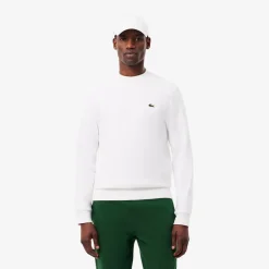 Lacoste Miesten Collegepaita, BRUSHED COTTON FLEEX JOGGER SWEATSHIRT Valkoinen
