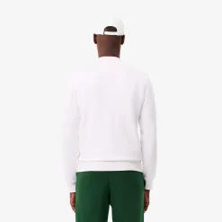 Lacoste Miesten Collegepaita, BRUSHED COTTON FLEEX JOGGER SWEATSHIRT Valkoinen