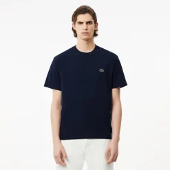 Lacoste Miesten T-Paita, MID WEIGHT COTTON JERSEY T-SHIRT NOS Tummansininen