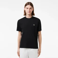 Lacoste Miesten T-Paita, MID WEIGHT COTTON JERSEY T-SHIRT NOS Musta