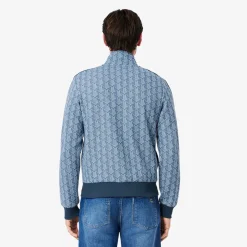 Lacoste Miesten Verryttelytakki, PARIS JACQUARD MONOGRAM ZIPPED Sininen Kuosi