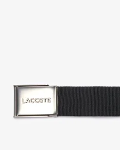 Lacoste miesten vyö, BELT WOVEN STRAP IN BOX Musta
