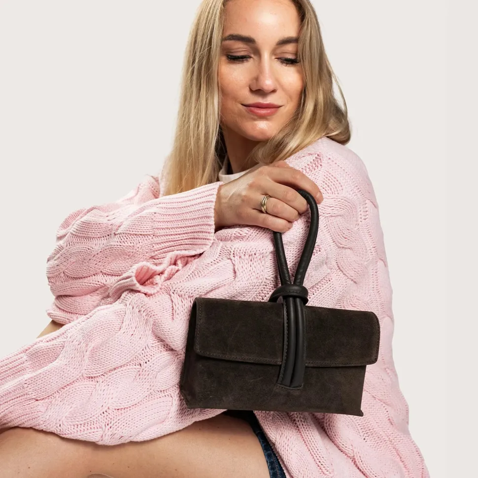 Latalia Barletta Bag Suede, Tummanruskea