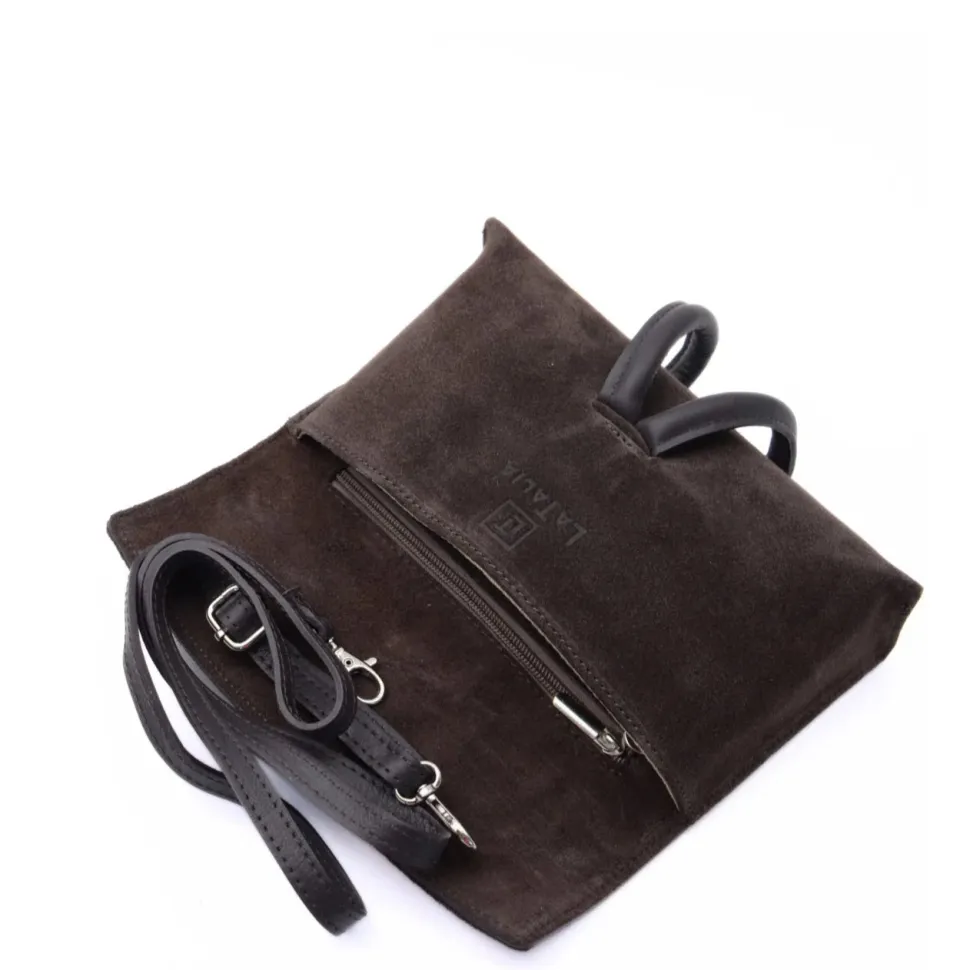 Latalia Barletta Bag Suede, Tummanruskea