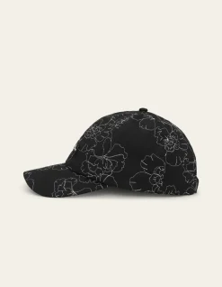 Les Deux lippis Flower Aoe Dad Cap, musta kuosi