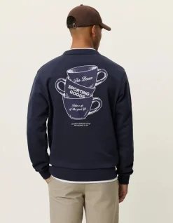 Les Deux miesten collegepaita Coffee Ben Artist Sweatshirt, tummansininen