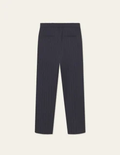 Les Deux miesten housut COMO TAPERED PINSTRIPED PANTS, tummansininen