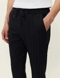 Les Deux miesten housut COMO TAPERED PINSTRIPED PANTS, tummansininen