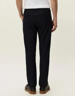 Les Deux miesten housut COMO TAPERED PINSTRIPED PANTS, tummansininen