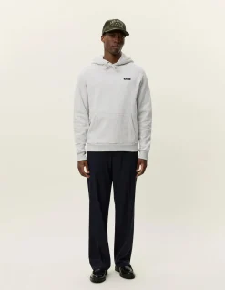 Les Deux miesten huppari, Patch Hoodie Vaaleanharmaa Melee