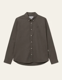 LES DEUX Miesten Kauluspaita, DESERT REG SHIRT Keskiruskea