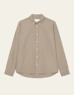 Les Deux miesten kauluspaita, DESERT REG SHIRT Harmaanruskea