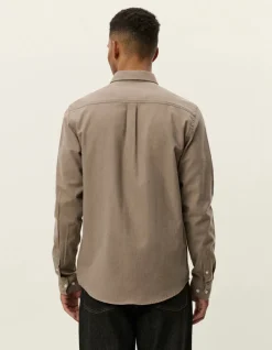 Les Deux miesten kauluspaita, DESERT REG SHIRT Harmaanruskea