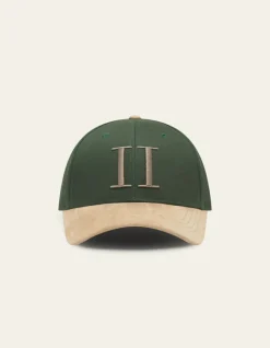 Les Deux miesten lippis, BASEBALL CAP CONTRAST SUEDE 2 Vihreä
