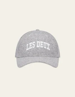 Les Deux miesten lippis, Les Deux Wool Baseball Cap Vaaleanharmaa Melee