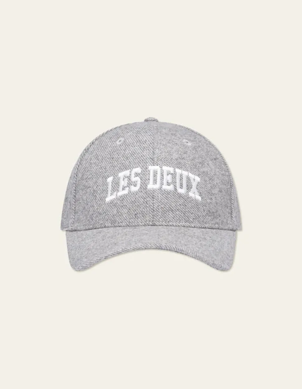 Les Deux miesten lippis, Les Deux Wool Baseball Cap Vaaleanharmaa Melee