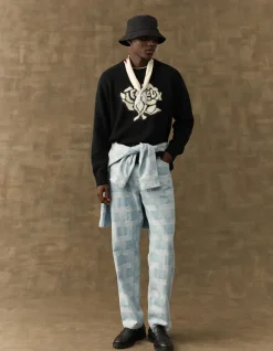 Les Deux miesten neule, FELIPE KNIT Musta