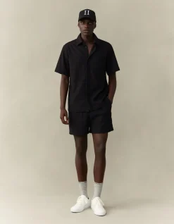 Les Deux Miesten Paita, CHARLIE SS SHIRT Musta