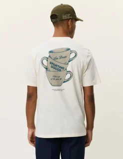 Les Deux miesten t-paita Ben Coffee Artist T-shirt, luonnonvalkoinen