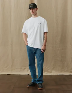 Les Deux miesten t-paita, CREW T-SHIRT RELAXED FIT Valkoinen