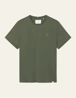 LES DEUX MIESTEN T-PAITA NORREGAARD T-SHIRT Armeijanvihreä