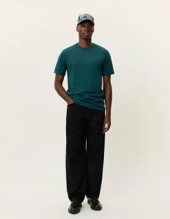 Les Deux miesten t-paita Norregaard Contrast T-shirt, vihreä