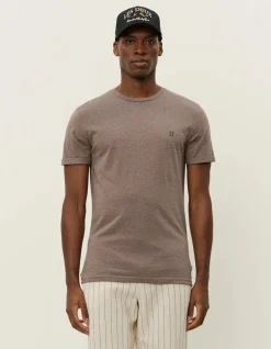 Les Deux miesten t-paita, NORREGAARD CONTRAST T-SHIRT Keskiruskea