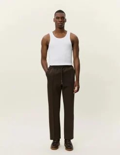 Les Deux miesten verryttelyhousut, BALLIER CASUAL TRACK PANT SEASONAL Keskiruskea