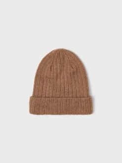 Lil Atelier lasten pipo, NMNGERSON KNIT HAT Ruskeanharmaa