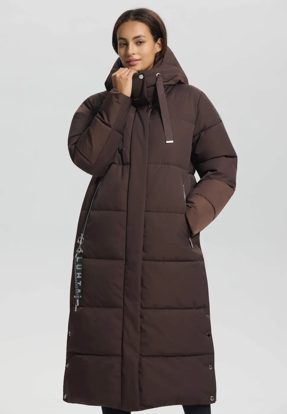 Luhta naisten talvitakki Heinis, tummanruskea