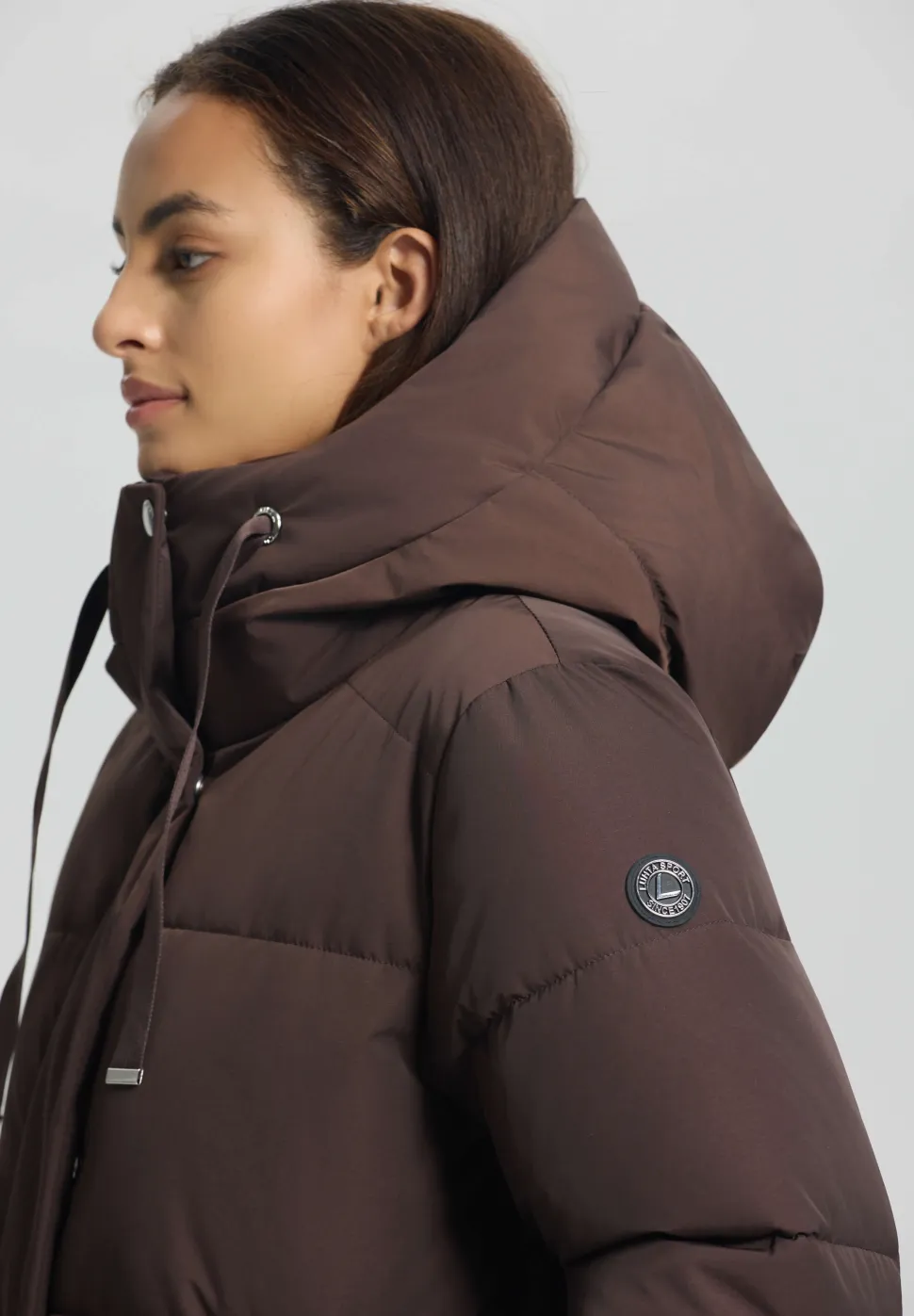 Luhta naisten talvitakki Heinis, tummanruskea