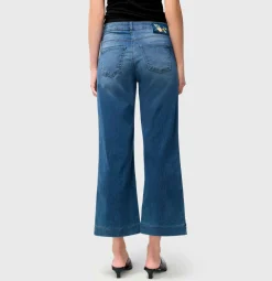 Mac naisten farkut, DREAM WIDE CROPPED Indigo