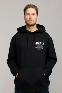 Makia Kummeli Racing Hooded Sweatshirt, musta