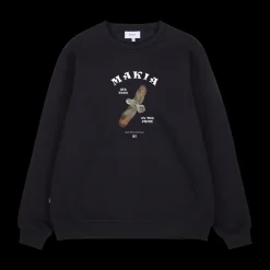 Makia miesten collegepaita Bubi Sweatshirt, musta