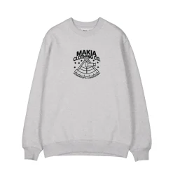 Makia Miesten Collegepaita, SEXTANT SWEATSHIRT Harmaa