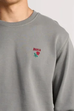 Makia miesten collegepusero, BERRY SWEATSHIRT Tummanvihreä