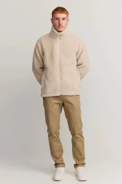 Makia miesten fleece, Lodge Zip Fleece Luonnonvalkoinen