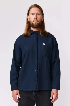 Makia miesten kauluspaita, HUSK SHIRT Tummansininen