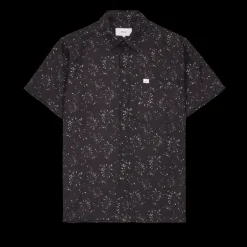 Makia miesten lyhythihainen kauluspaita, PASTURE SHIRT Musta