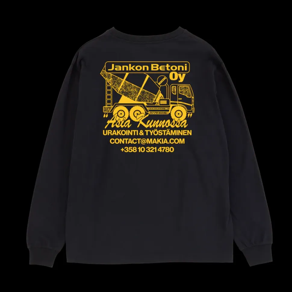 Makia, Miesten Paita, Betoni Long Sleeve Musta