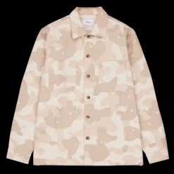 Makia miesten paitakki, OFFSHORE OVERSHIRT Ruskea Kuosillinen