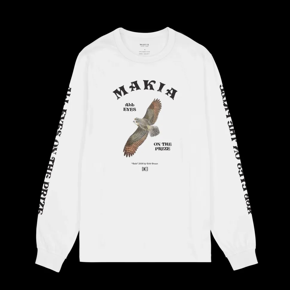 Makia miesten pitkähihainen paita Bubi Long Sleeve, valkoinen