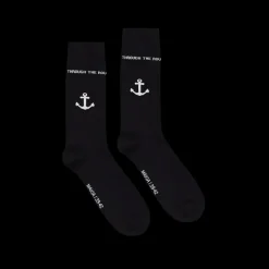 Makia miesten sukat, ANCHORS SOCK 3-PACK Musta