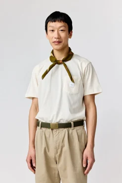 Makia miesten t-paita K Square Pocket t-shirt, luonnonvalkoinen