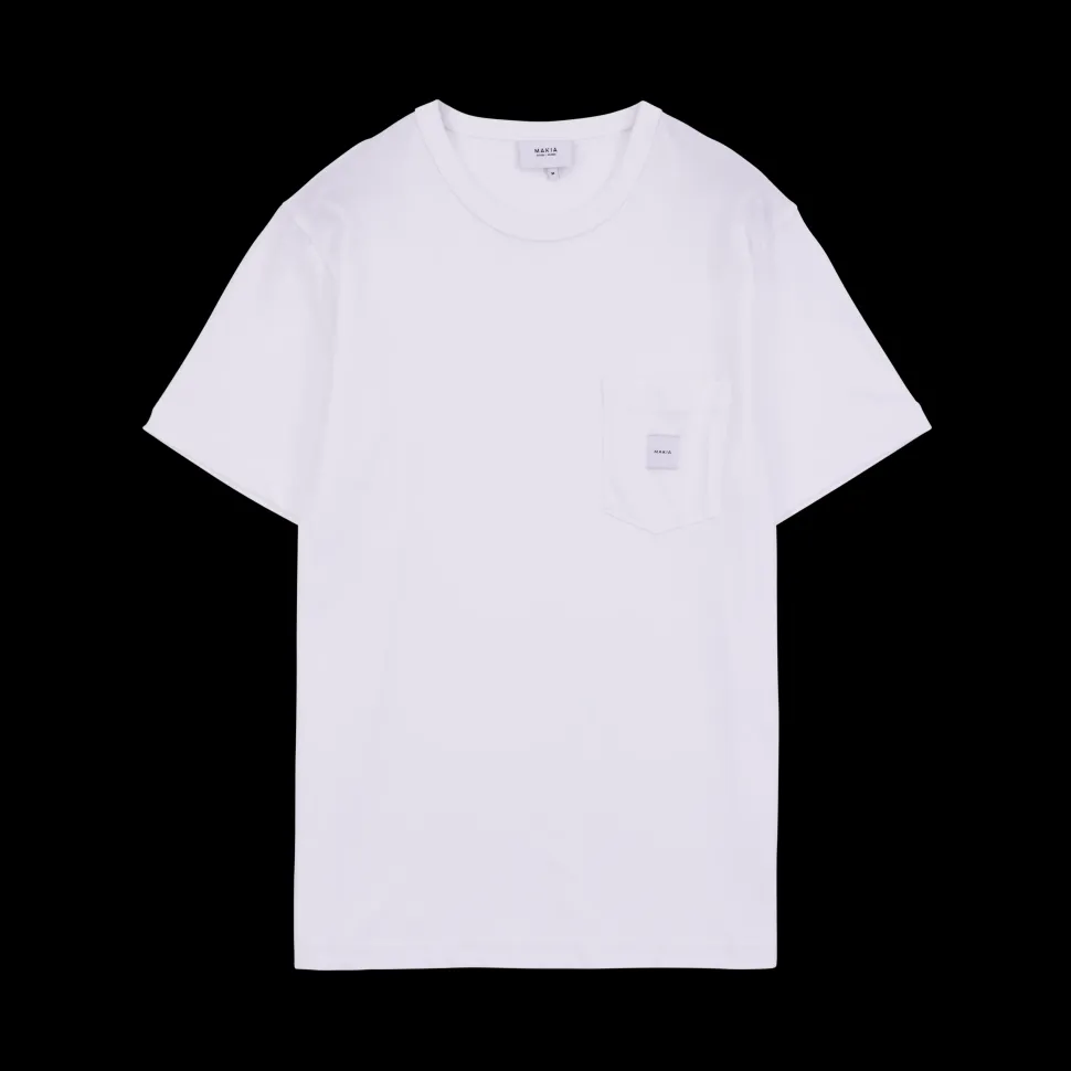Makia miesten t-paita K Square Pocket t-shirt, valkoinen